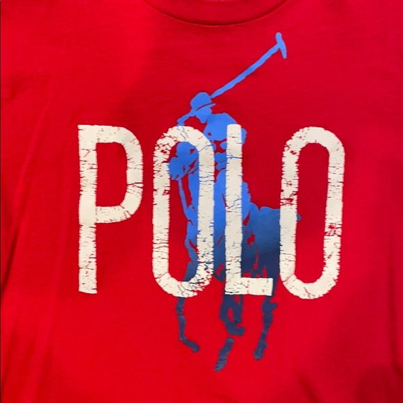 Boys red Ralph Lauren T-shirt - Picture 2 of 3